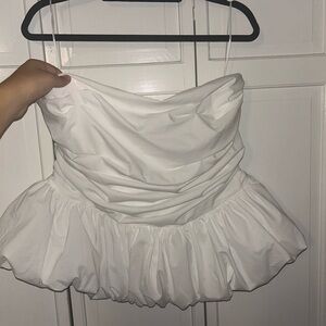 White Strapless bubbleTop